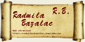 Radmila Bažalac vizit kartica